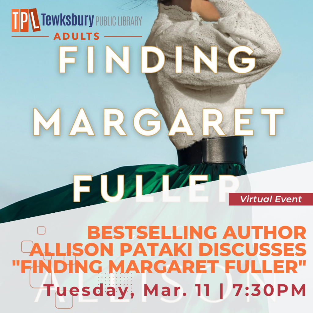 Tuesday, March 11, 2025 VIRTUAL Bestselling Author Allison Pataki