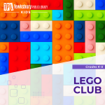 Colorful Lego bricks cover the image. 