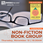 Non-Fiction Book Group: Everything is Tuberculosis