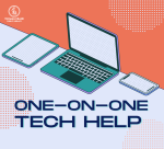 flyer with computer, laptop, and tablet sitting on it... rendered on clipart