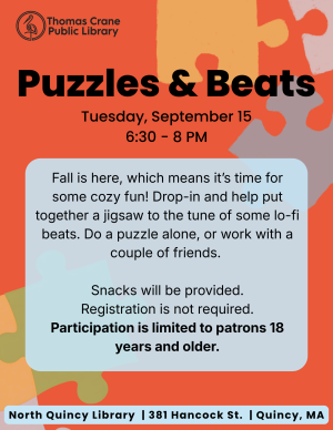 Puzzles and Beats @ North Quincy image