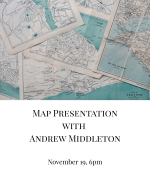 Image of light blue maps overlapping each other