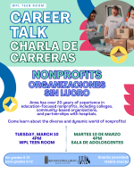 March Teen Career Talk: Flyer w/same info as calendar post