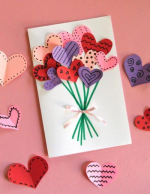 paper heart bouquet