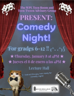 January Comedy Night FLyer