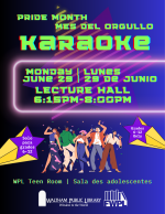teen room karaoke june 2026 flyer.