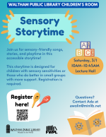 sensory storytime flier.