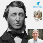 Thoreau, speaker portrait and logos