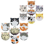 bedazzled coasters with images of dogs or cats on them