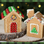 Graham cracker house made from icing and candy