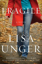 Book cover showing the bottom half of a woman wearing jeans, a teal top, and a red coat, walking alo