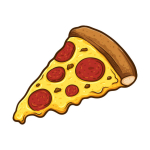 Piece of pepperoni and cheese pizza.