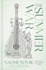 Cream book cover with a line drawing of a mandolin surrounded by twining flowers.
