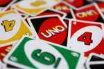 Uno cards fanned out.