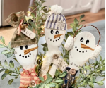 Wooden Snowmen Spoons