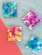 coasters made with alcohol inks