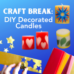 wax sheets, cookie cutters, candles decorated with cutouts