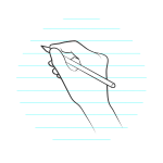 hand writing on lined paper