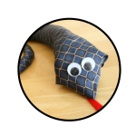 snake made from a tie