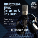 a professional microphone on a blue background