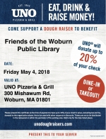 WPL Friends Fundraiser at Uno Pizzeria & Grill in Woburn