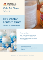 Winter Lantern Craft Flyer