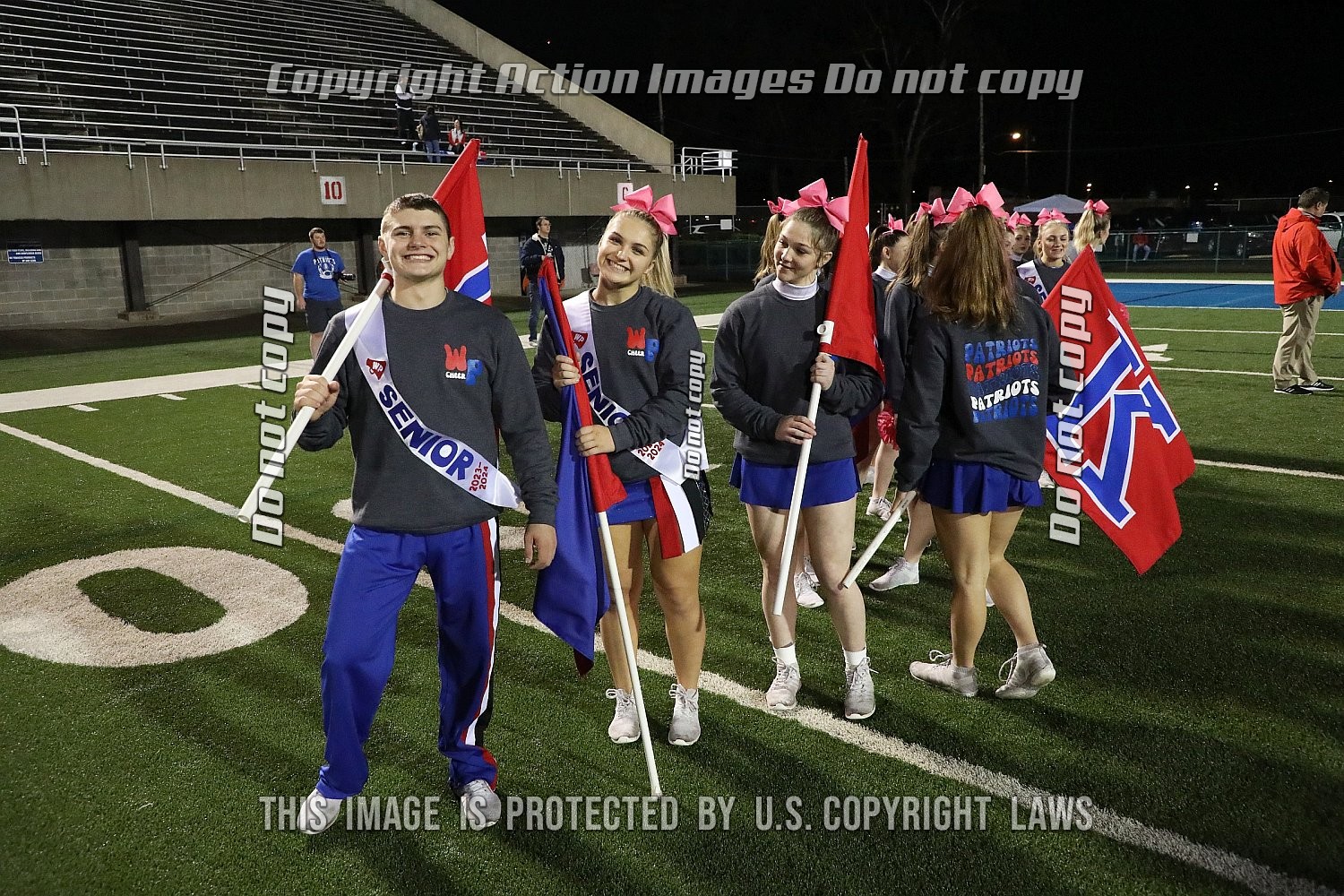 Wheeling Park cheer and student section102723 View Wheeling Park Cheerleading Action
