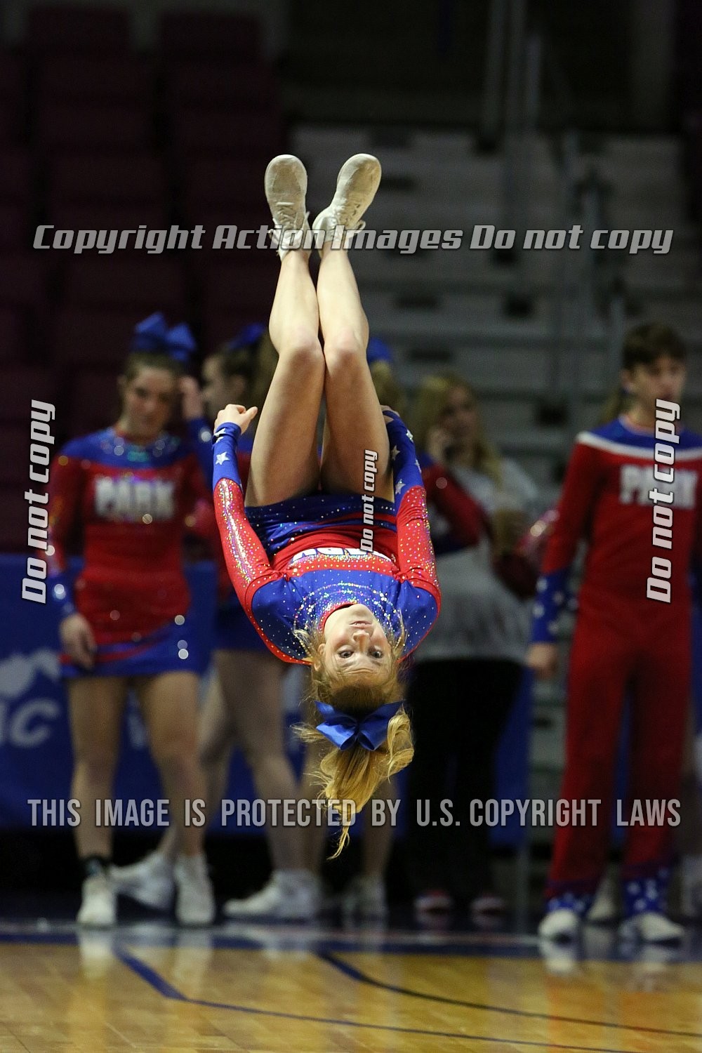 Wheeling Park cheer and student section Girls State Basketball View Wheeling Park
