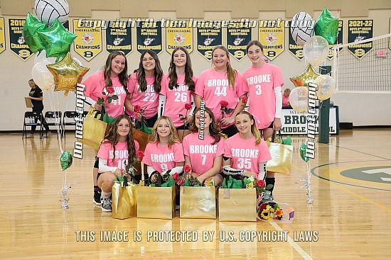 Brooke MS 8th grade volleyball recognition