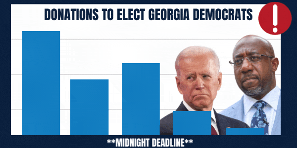 Donations to keep Georgia blue graph, declining