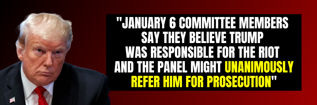 January 6 committee members say they believe Trump was responsible for the riot and the panel might unanimously refer him for prosecution