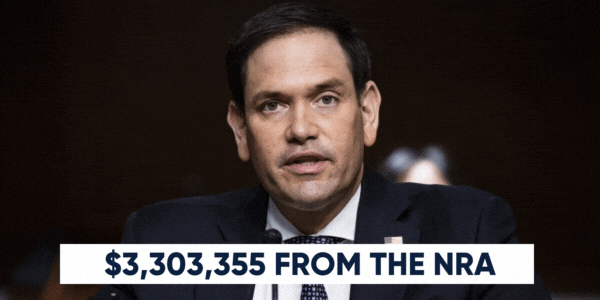 Rotating gif of top Republican Senators and their donation amounts from the NRA