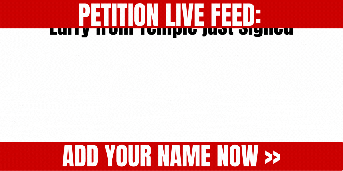 Live feed of petition signers