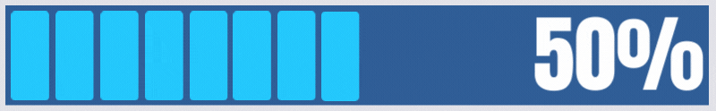 Signature Loading Bar to 50% of goal