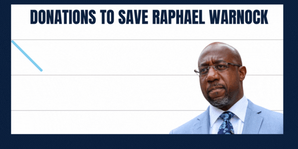 Donations on graph decreasing to save Raphael Warnock