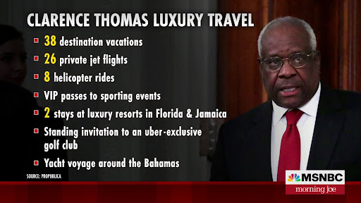 Clarence Thomas' undisclosed luxury gifts from GOP donors.