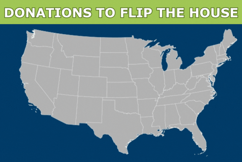 Donations Popping up to flip the House Blue