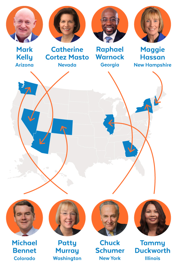 These 8 Democrats need YOUR help to win re-election!