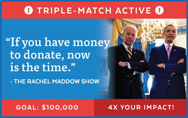 Maddow Show: 'If you have money to donate, now is the time.'