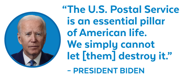 Biden: 'We cannot let [them] destroy' USPS