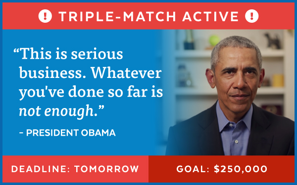 Obama: 'Whatever you've done so far is not enough.'