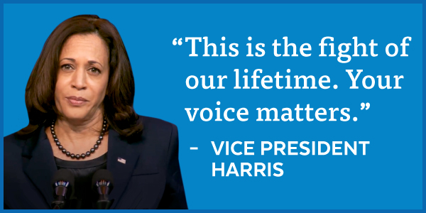 Kamala: 'Your voice matters'