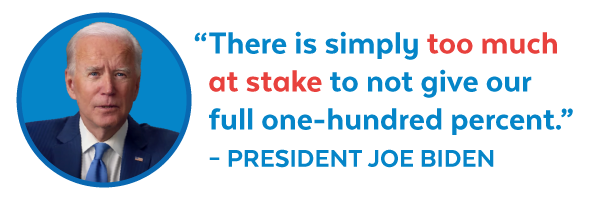 Biden: 'There is simply too much at stake not to give our full 100%'