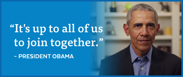 Obama: 'It's up to all of us to join together.'