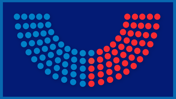 51-49 Senate seat map