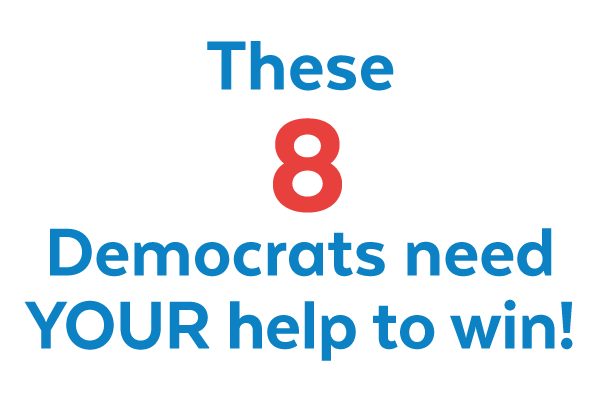 These 8 Democrats need YOUR help to win!