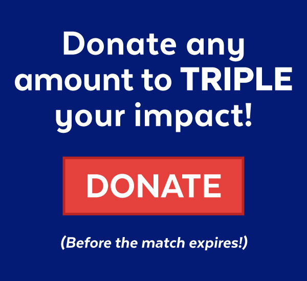 Donate any amount to TRIPLE your impact!