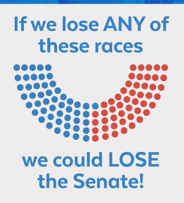 If we lose any of these races we could lose the Senate!