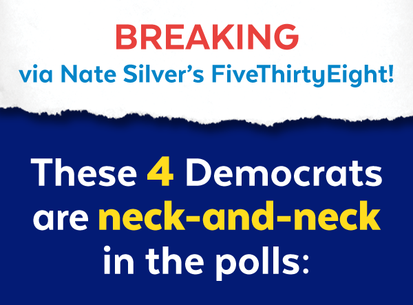 These 4 Democrats are neck-andneck in the polls: