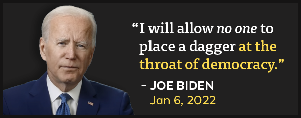 Biden's speech on January 6, 2022